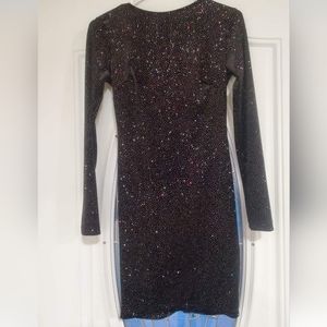 Windsor black‎ and multicolored glitter dress